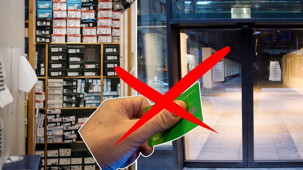 skoaffär, stängd butik. 