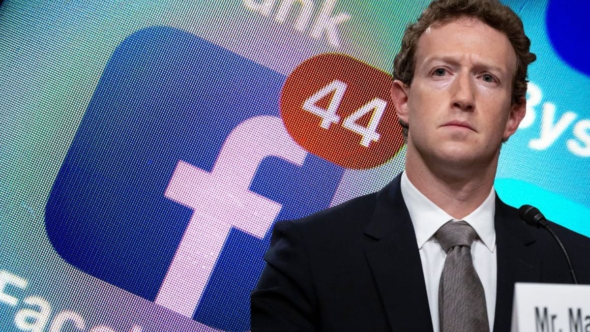 Facebook-appen och Mark Zuckerberg.