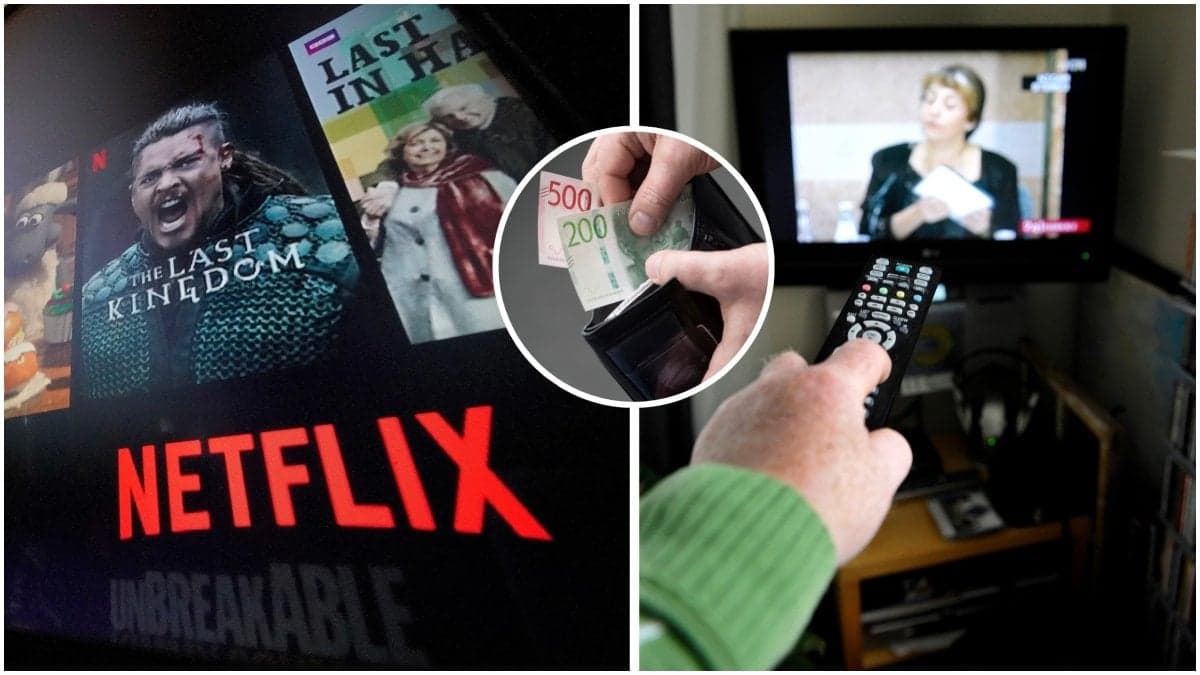 Netflix och en person som kollar på tv.