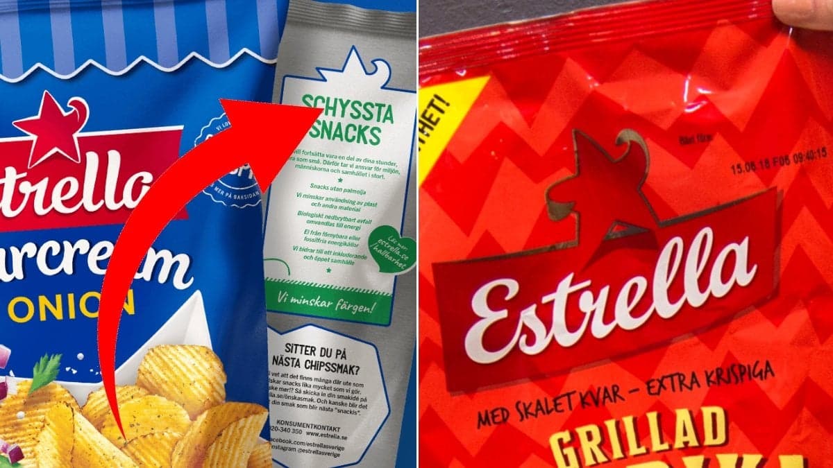 Bilder på Estrellas chipspåsar.