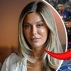 Bianca Ingrosso vänster. PSG-laget höger.