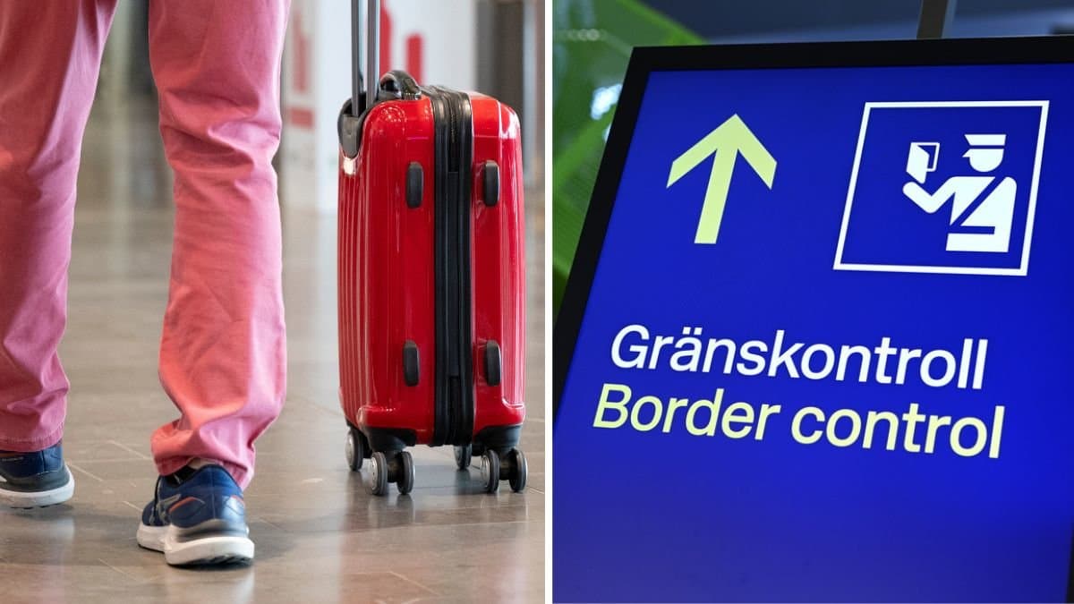 resväska och gänrskontrollskylt