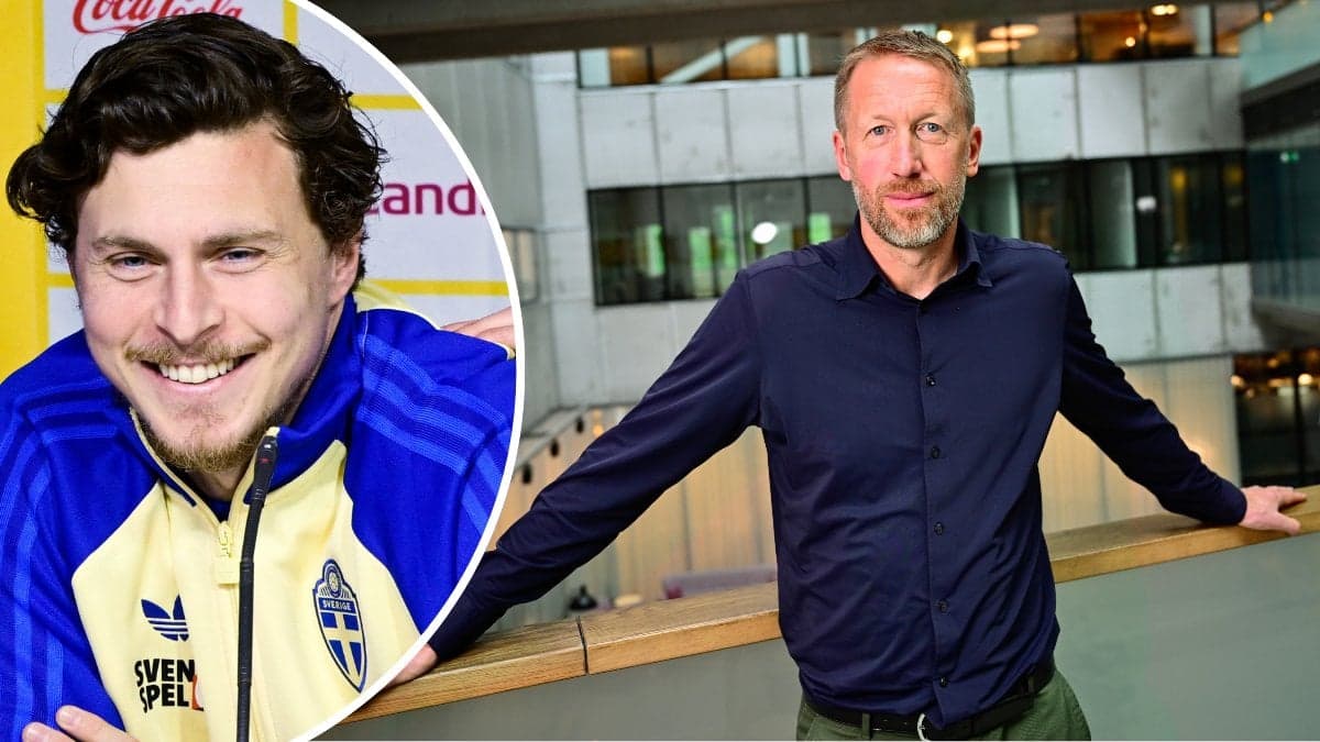 Victor Nilsson Lindelöf och Graham Potter.