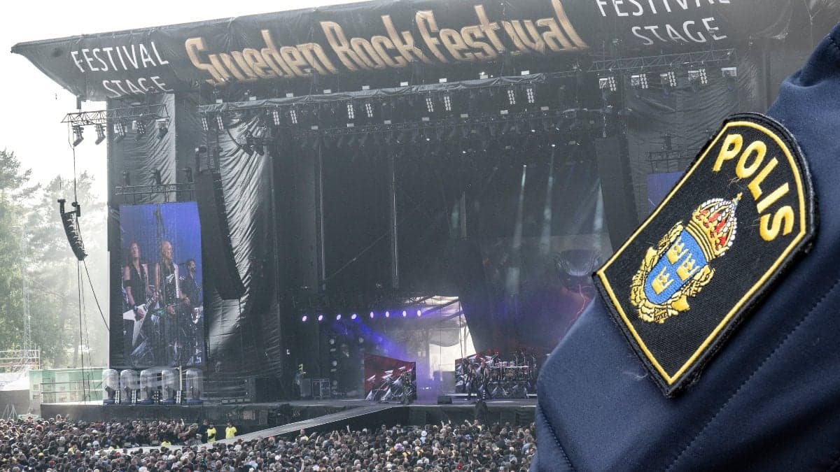 Sweden rock, polis
