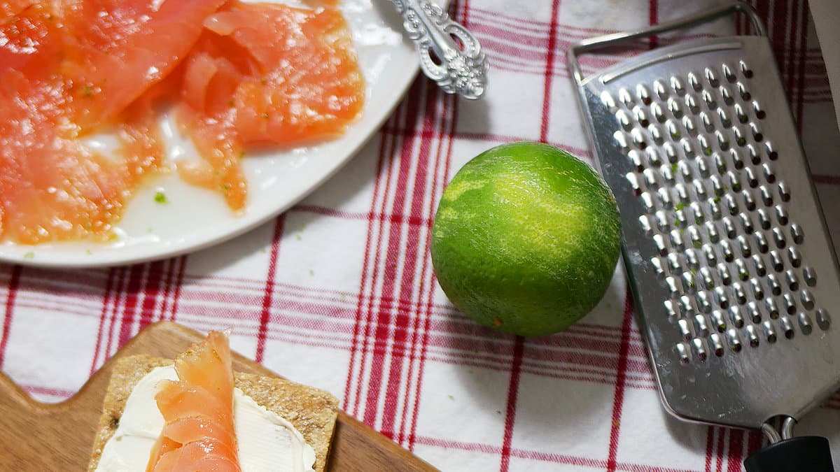 Gravad lax med lime