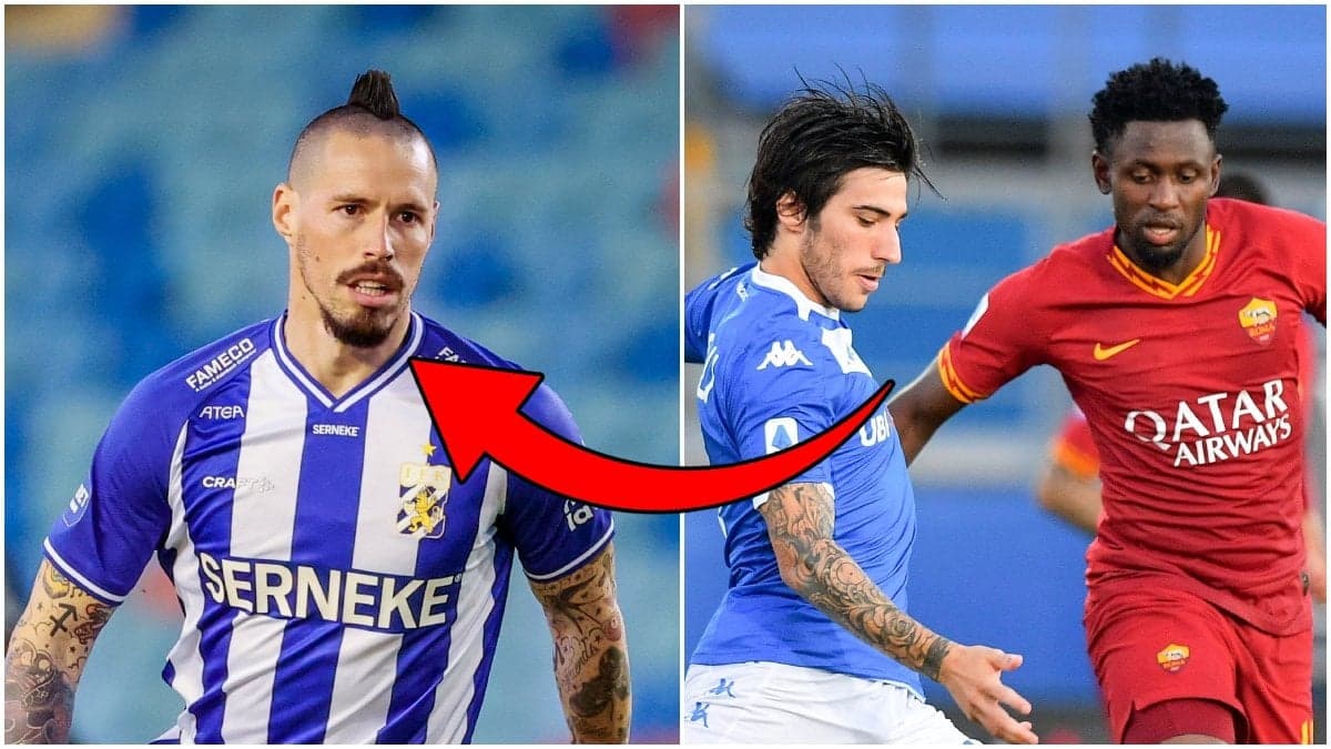 Marek Hamsik och Sandro Tonali – tidigare i Brescia