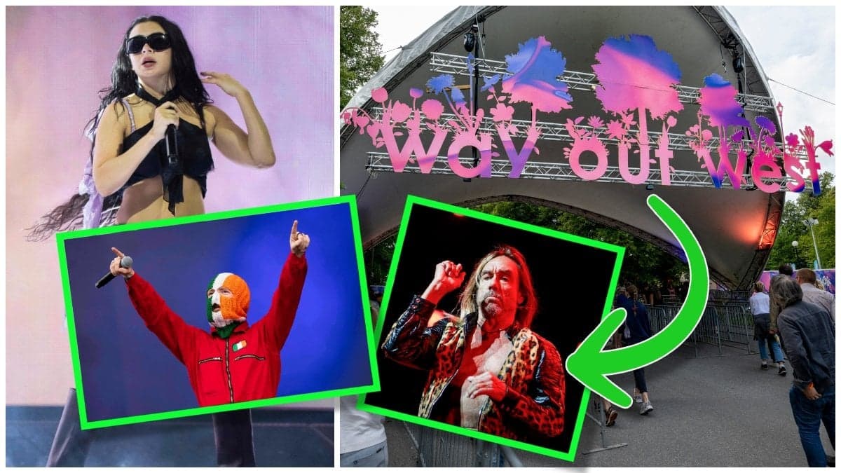 Charli XCX, Kneecap och Iggy Pop samt entrén till Way Out West i Göteborg