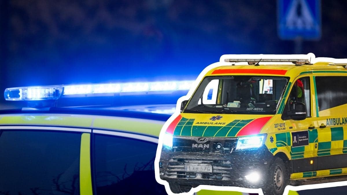 Polissiren och en ambulans.