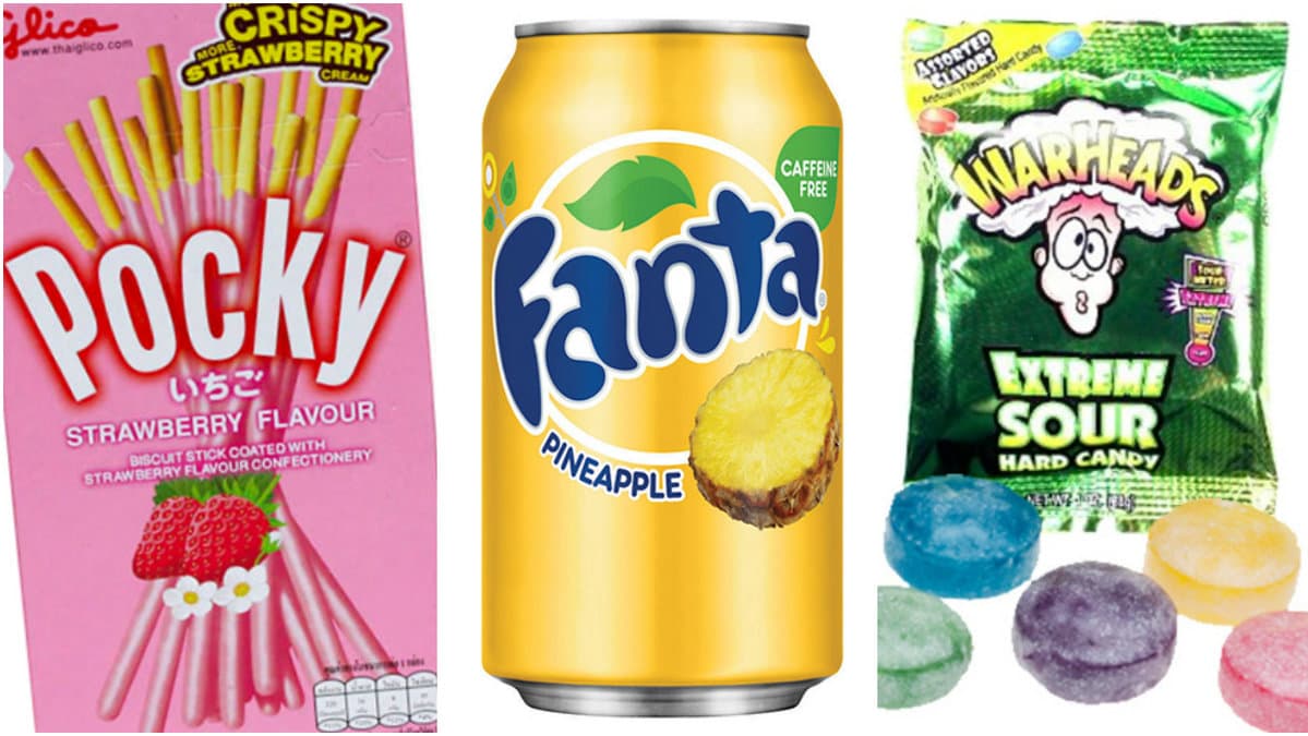 Pocky, Fanta Pineapple och Warheads