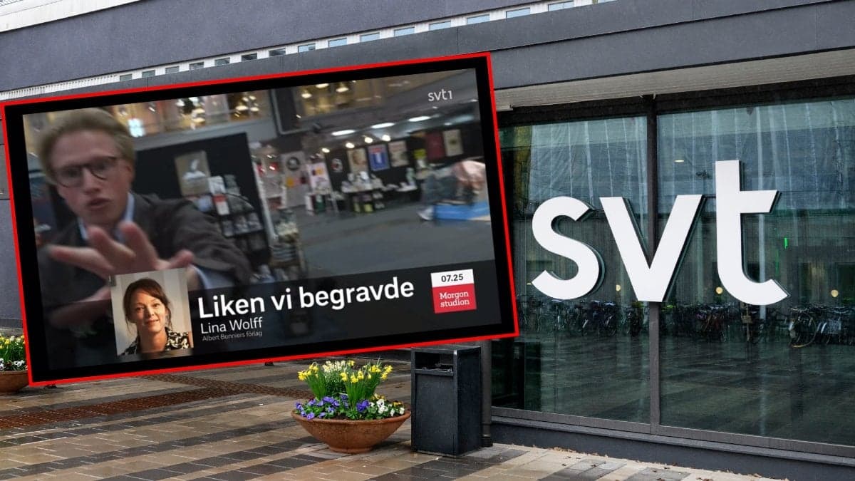 Bild på sändningen och SVT-huset.