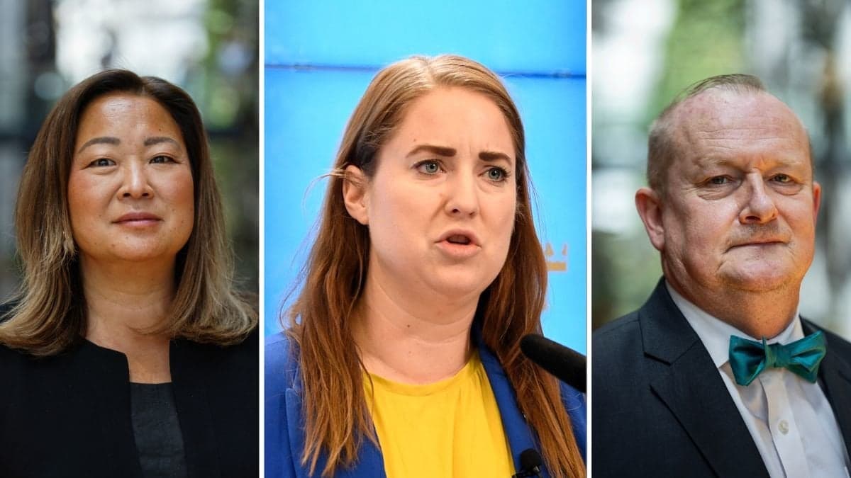 Jessica Polfjärd, Emma Wiesner och Dick Erixon.