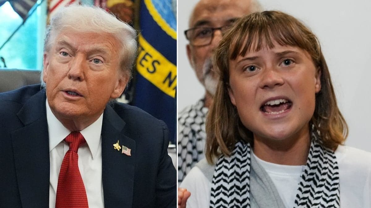 Donald Trump och Greta Thunberg 