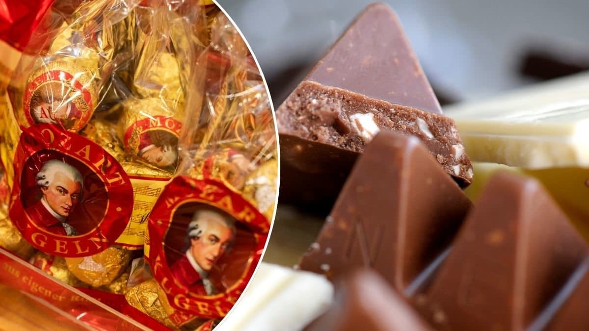 Bilder på choklad och Mozarkulor.