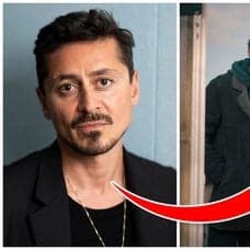 Alexej Manvelov och Matthew Goode tillsammans med Alexej Manvelov i Netflix-serien Dept Q