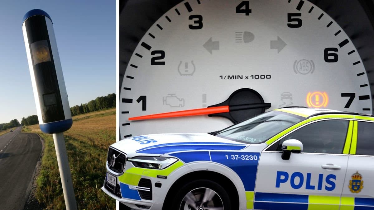 Fartkamera och hastighetsmätare.