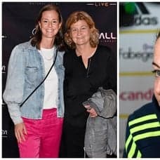 Lotta Schelin och frun Rebecca Schelin samt Lotta Schelin