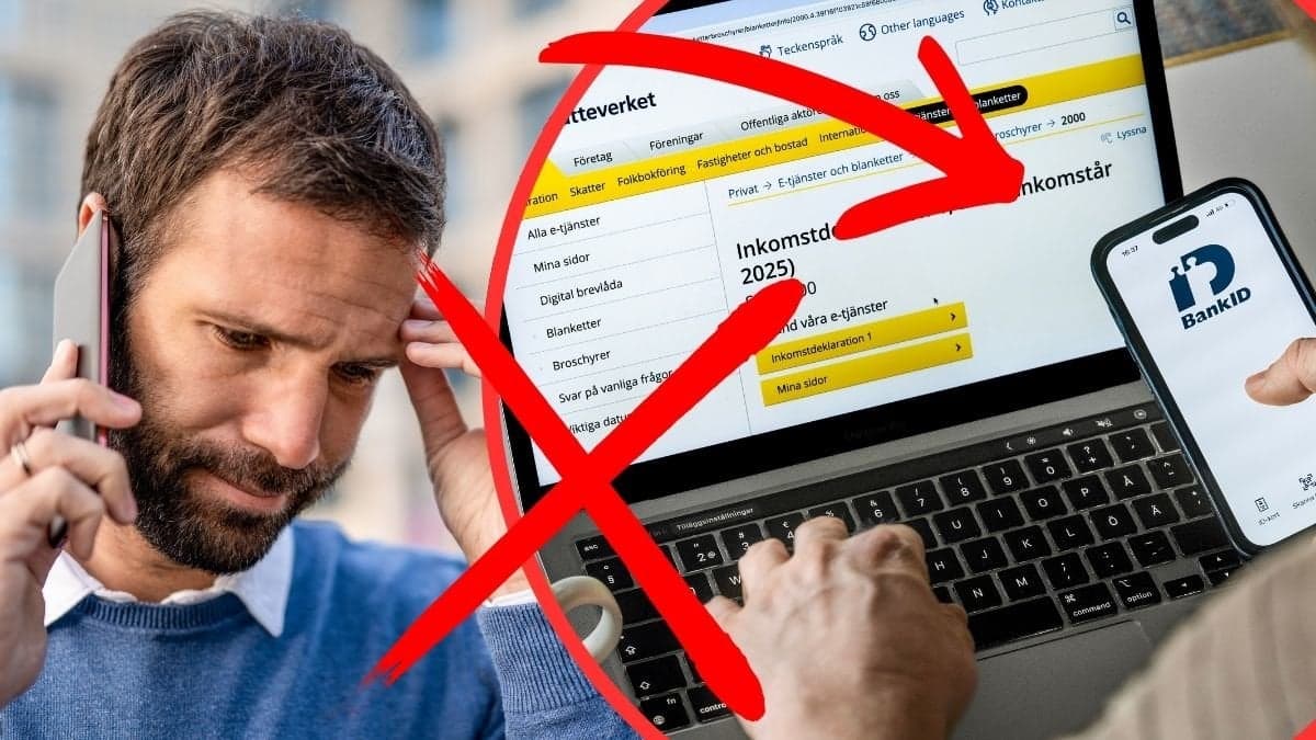 Skatteverket, BankID, stressad man