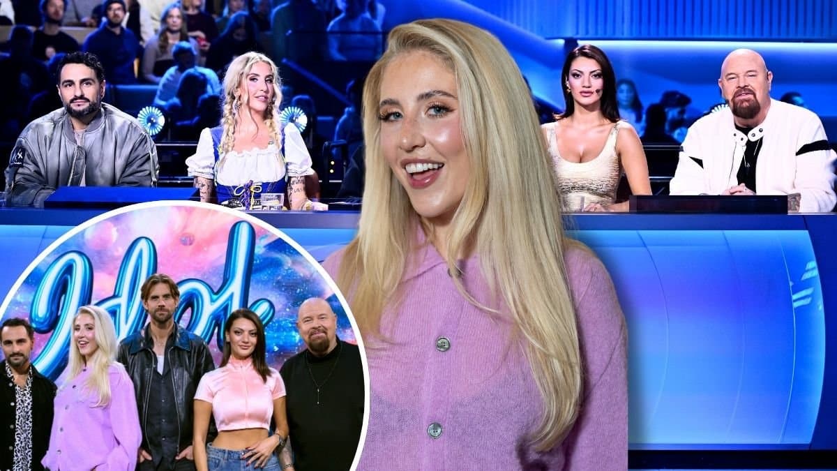 Anders Bagge, Ash Pournouri, Katia Mosally och Peg Parnevik när de sitter vid jurybordet i Idol.