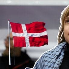 Greta Thunberg och Dansk flaga