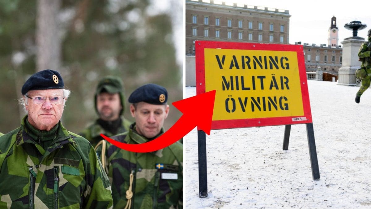 Kungen och militärövning