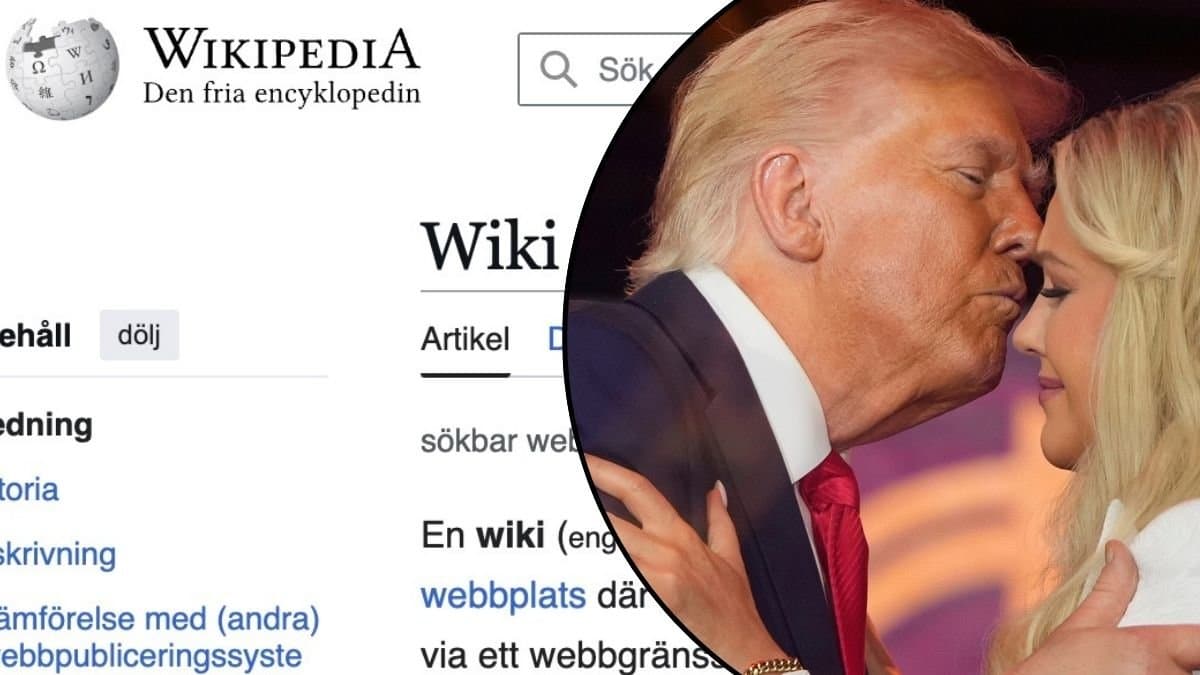 Bilder på Trump och Wikipedias hemsida.