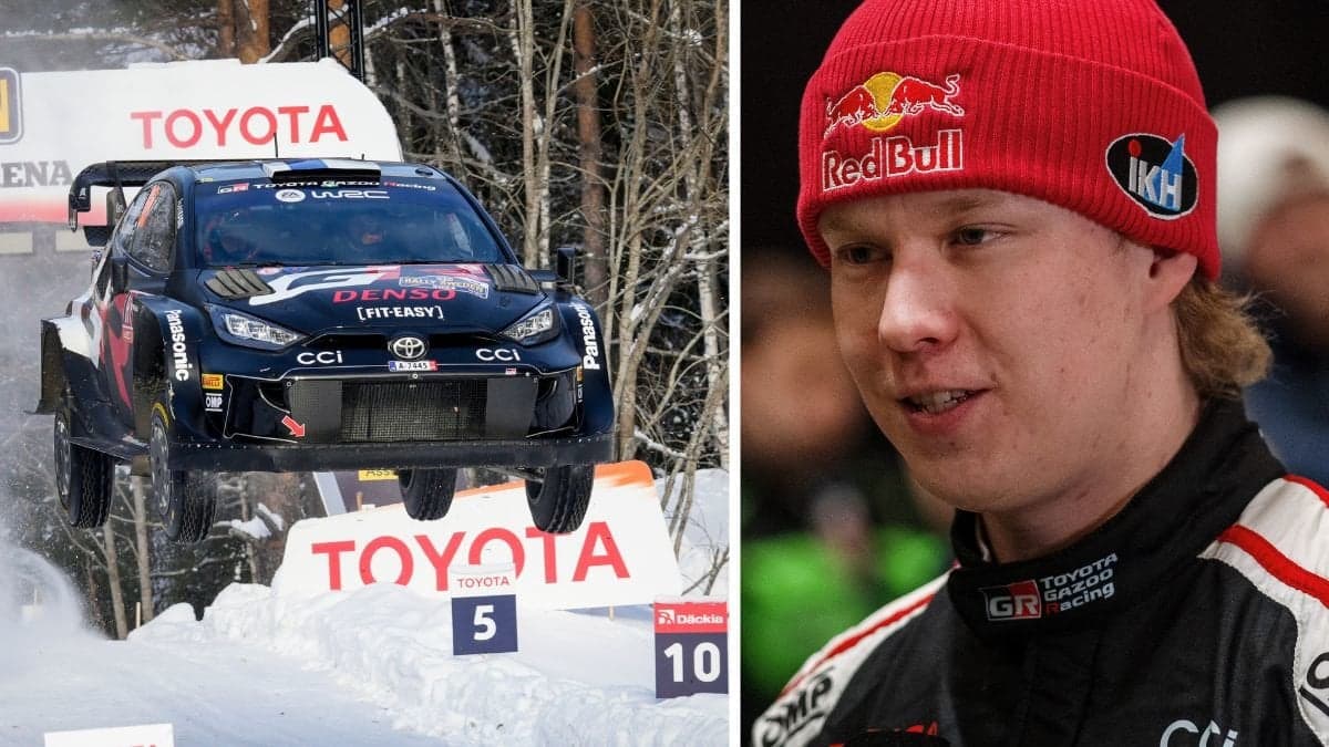 Kalle Rovanperä och hans bil under svenska rallyt