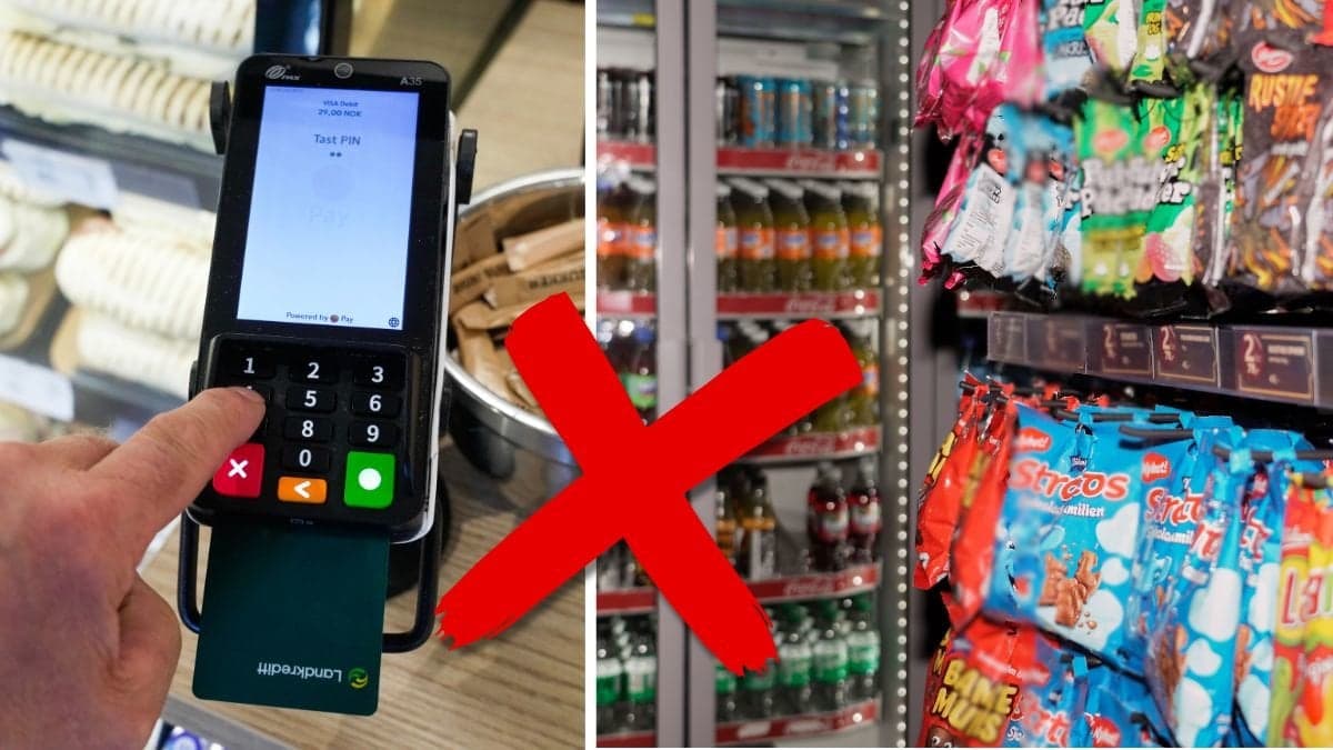 Betala med kort och kiosk.