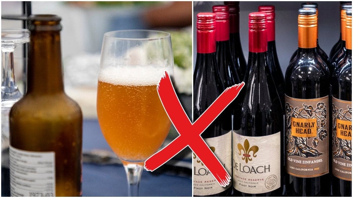 Alkohol och öl.