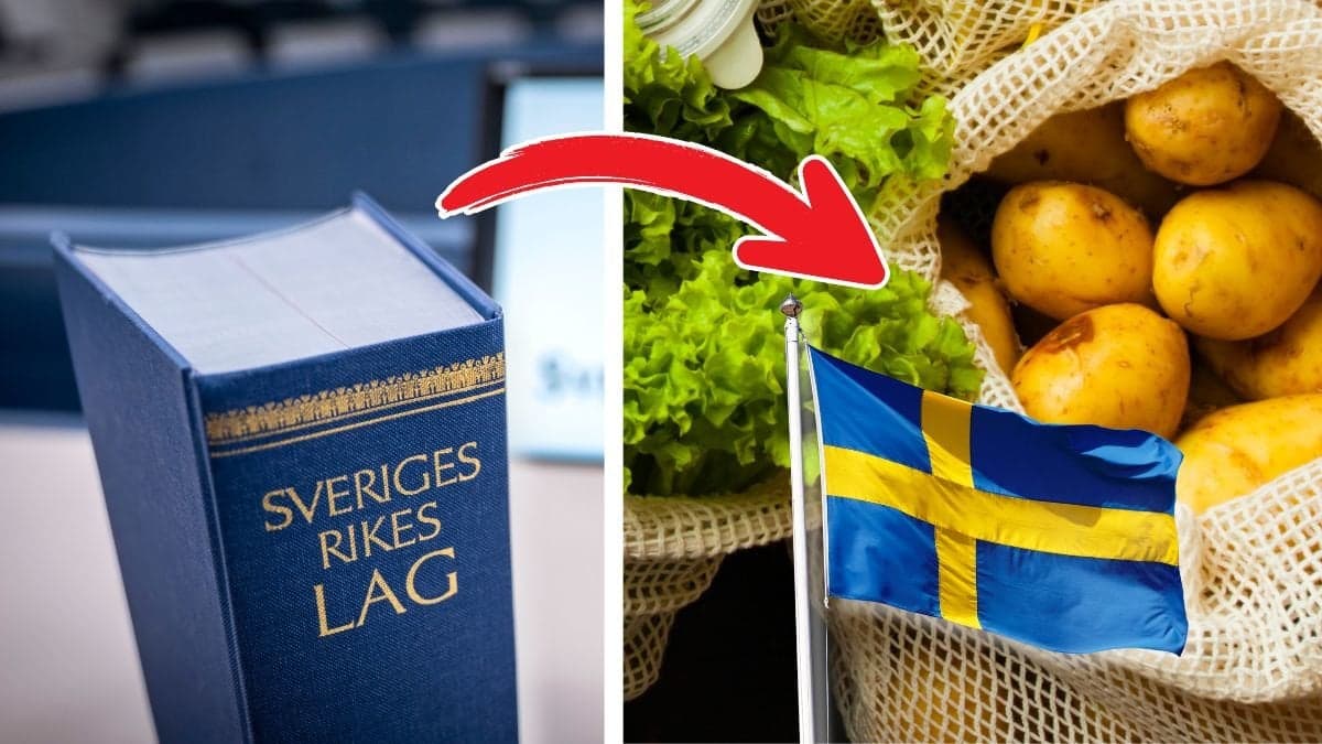 Sveriges lagbok och mat.