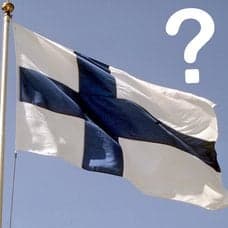 Finlands flagga och Öresundsbron