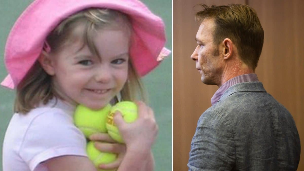 Bild på Madeleine McCann och Christian Brückner.
