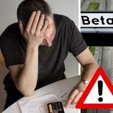 Man med faktura och trängselskatt.