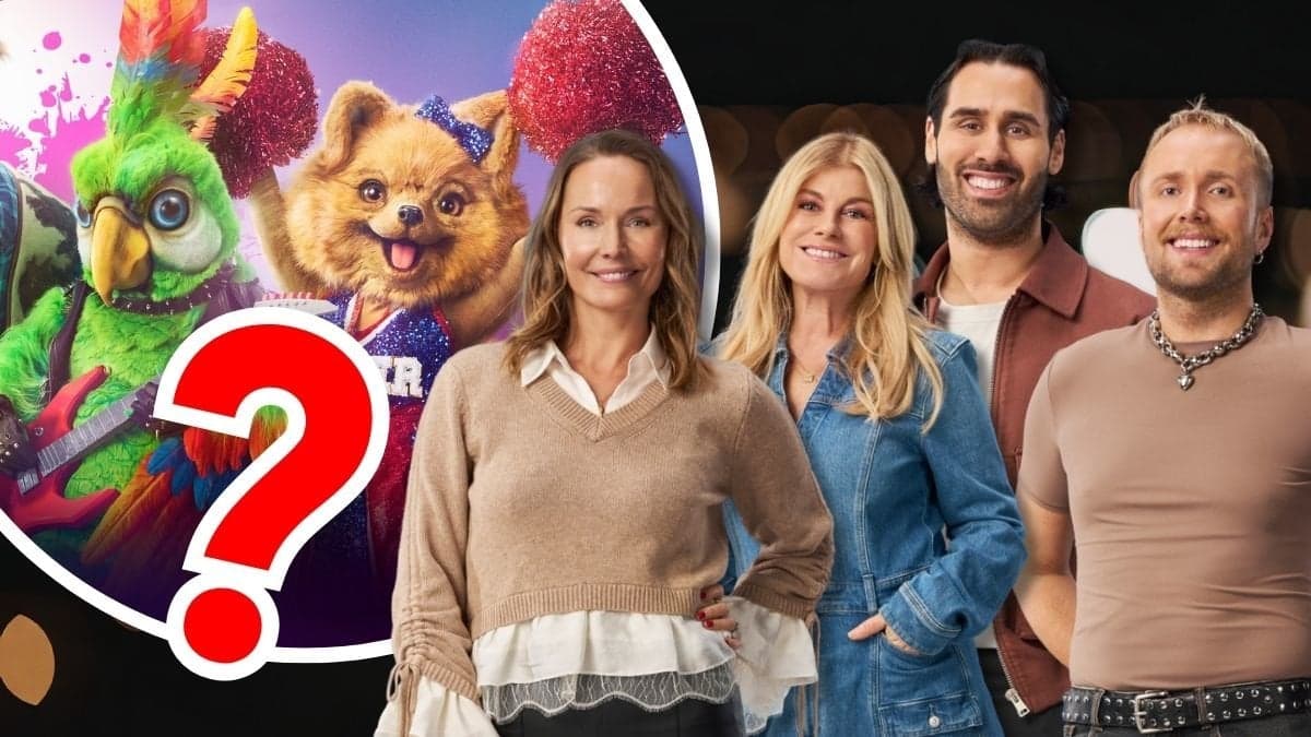 Masker ur Masked Singer 2026 och panelen i TV4-programmet