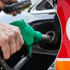 En som tankar och Cirkel K-skylt.