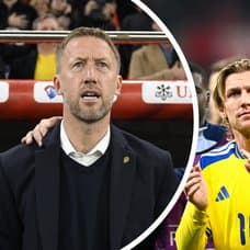 Graham Potter, Emil Forsberg och Alexander Isak.