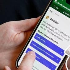 Försäkringskassans app och pengar.