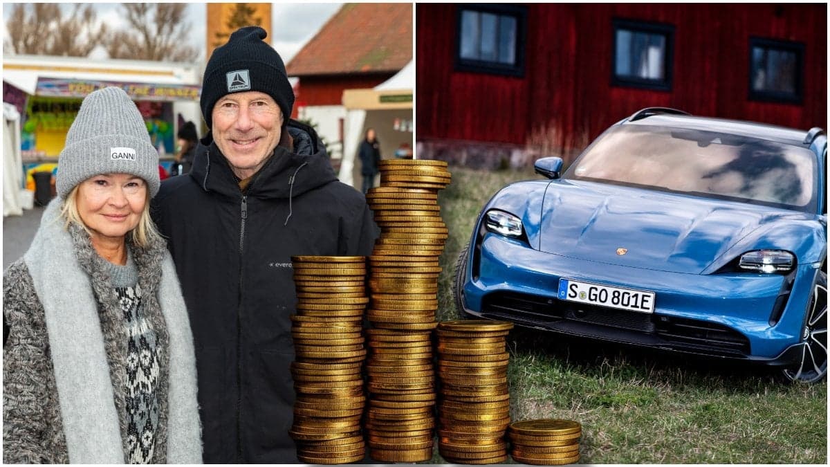 Ingemar Stenmark och en Porsche Cross Turismo.