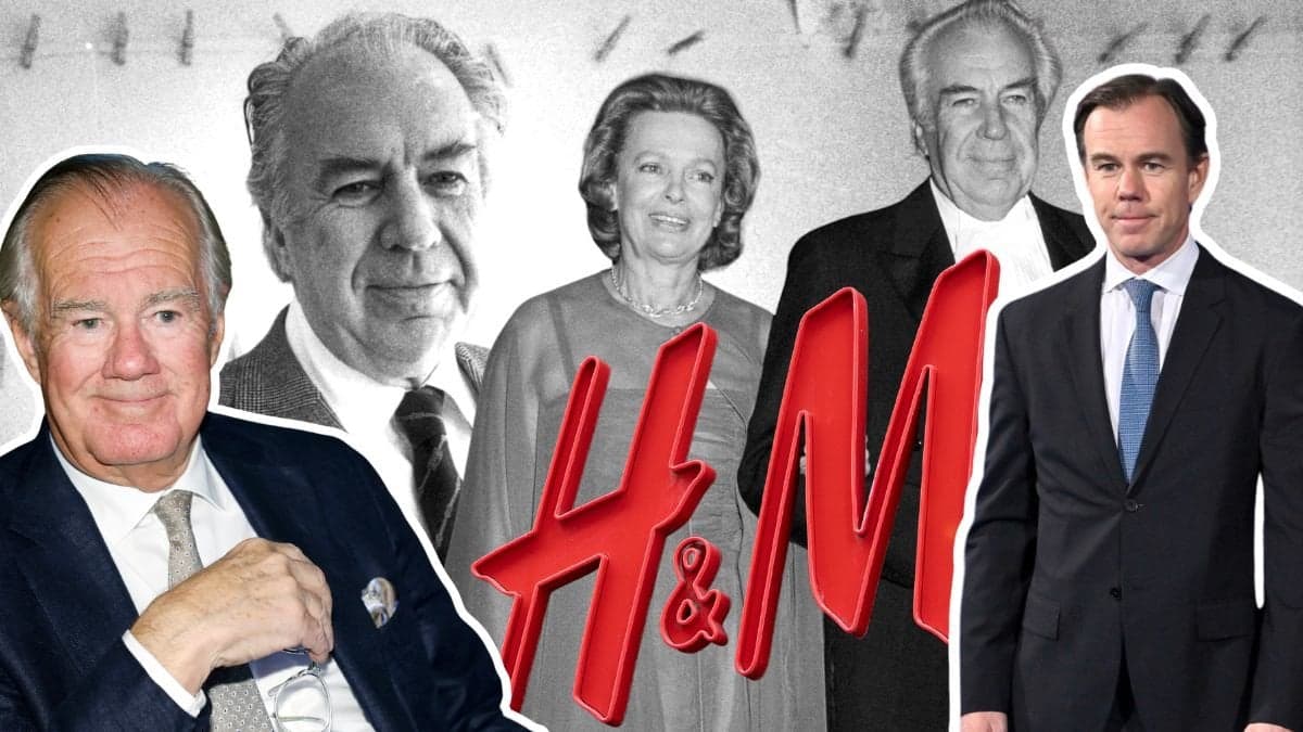 H&M:s Erling Persson med fru, Stefan Persson och Karl-Johan Persson.