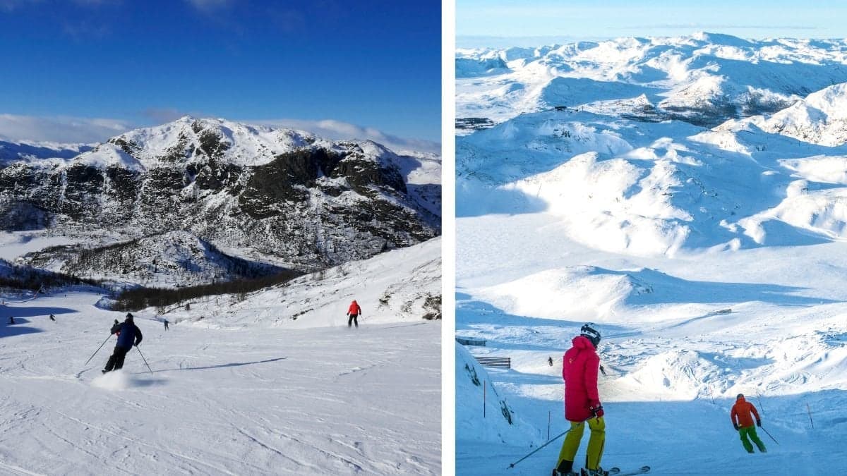 Hemsedalen Norge höger och vänster.