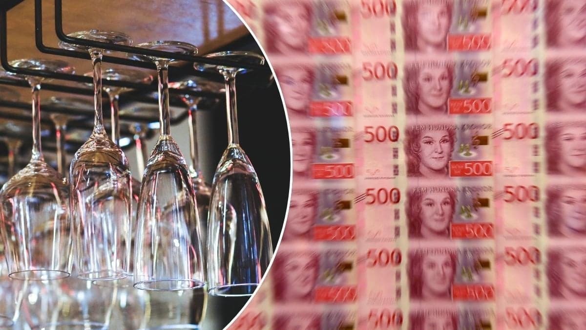 Bilder på glas på en krog och nya seldar.