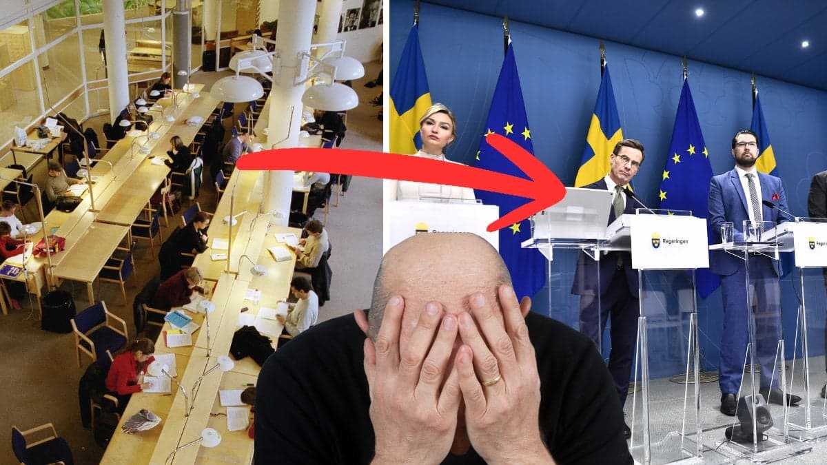 Regeringen-Ledsen-Man-Skola​