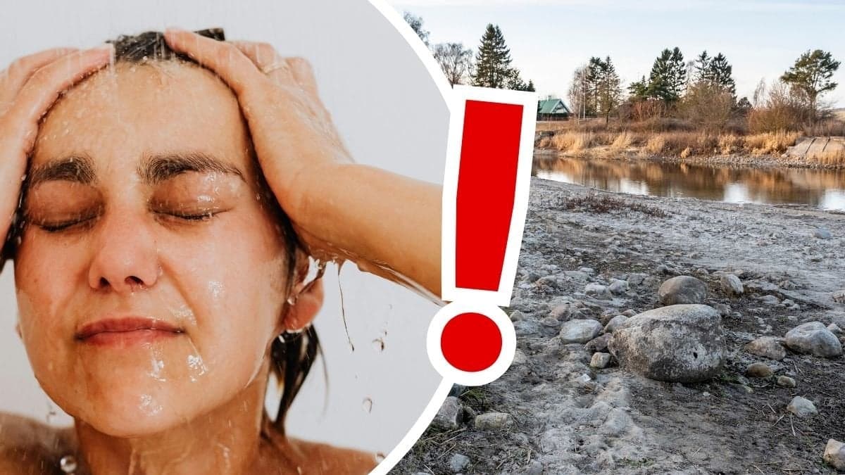 Kvinna i duschen och Vombsjön