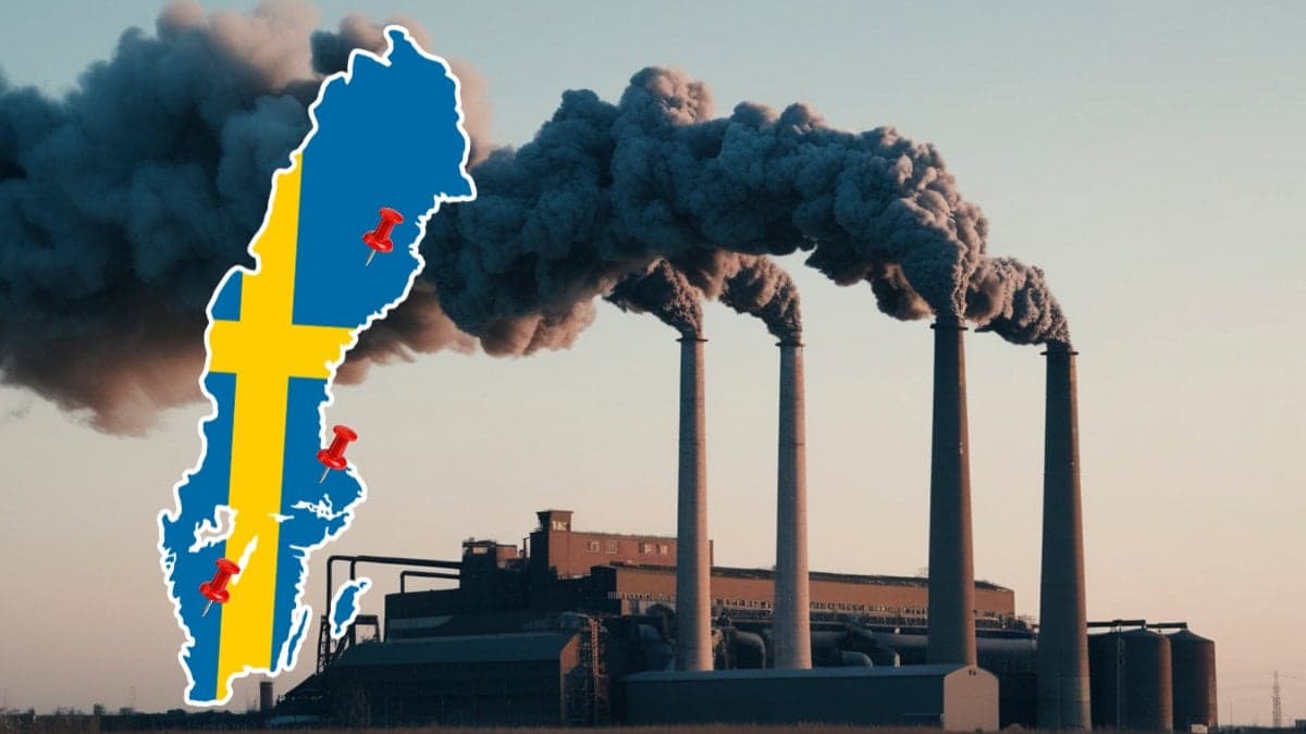 Sverige, nål, utsläpp