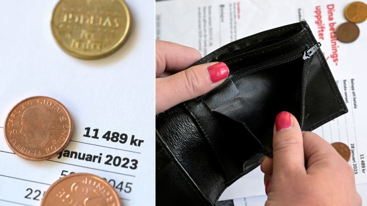 Elräkning och en tom plånbok.