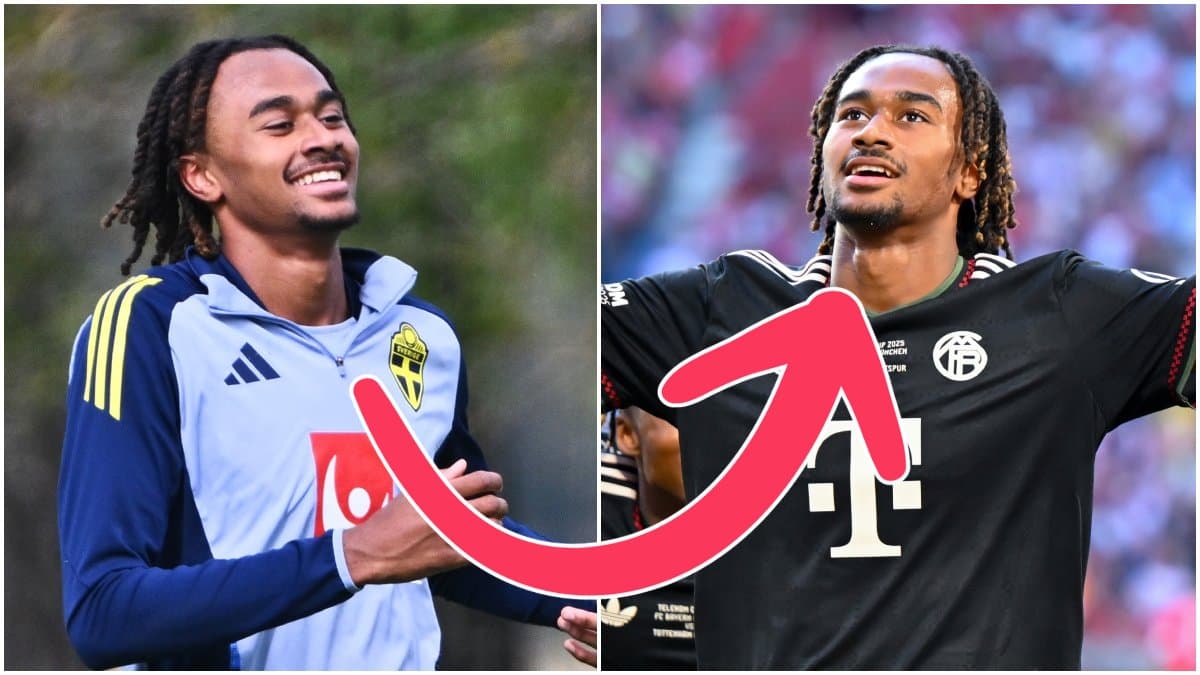 Jonah Kusi-Asare i det svenska landslaget samt Bayern München.