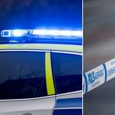 Polis och avspärrning.