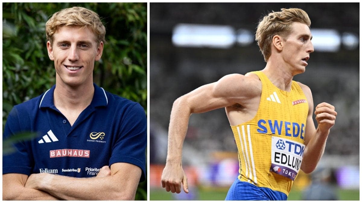 Oskar Edlund inför OS 2024 och Oskar Edlund under ett försöksheat på VM i Tokyo 2025