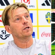 Tony Gustafsson  till vänster, damlandlaget till höger.