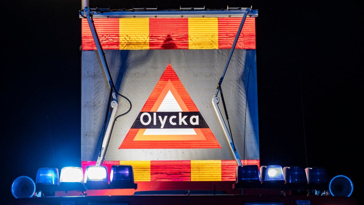 Olycka-skylt.