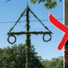 Midsommarstång och en magsjuk person